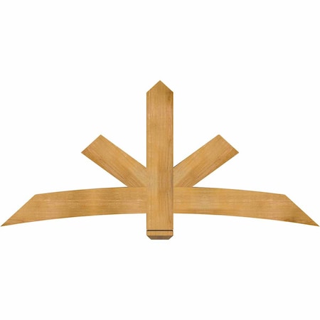 Ekena Millwork Alberta Rough Sawn Timber Gable Bracket, Western Red Cedar, 72"W x 33"H x 4"D x 6"F, 11/12 Pitch GBW072X33X0406ALB00RWR